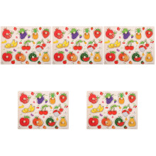 5Pièces Jouet Puzzle Éducatif En Bois Couleurs Assorties Pour Enfants