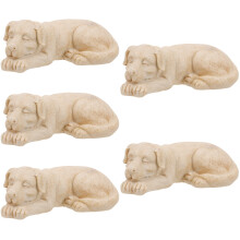 5Pièces Décor Résine Beige Statue Commémorative