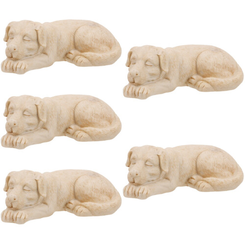 5Pièces Décor Résine Beige Statue Commémorative