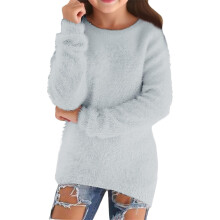 Sweaters for Girls 2025 Fall Casual Cute Lightweight Long Sleeve Cozy Pullovers Loose Fluffy Fuzzy Crew Neck Jumper