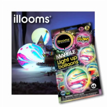 5-karátový LED svietiaci mramorový balón: Viacfarebný latexový na narodeninové oslavy, vrátane batérií, pre vek 8+