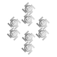 8Pièces Plateau Nettoyeur Pinceaux Peinture Métal Argenté Multiusage