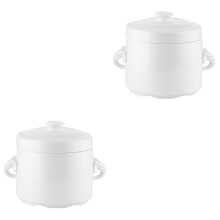 2Pièces Bol Mixte Céramique Anses Pour Plats