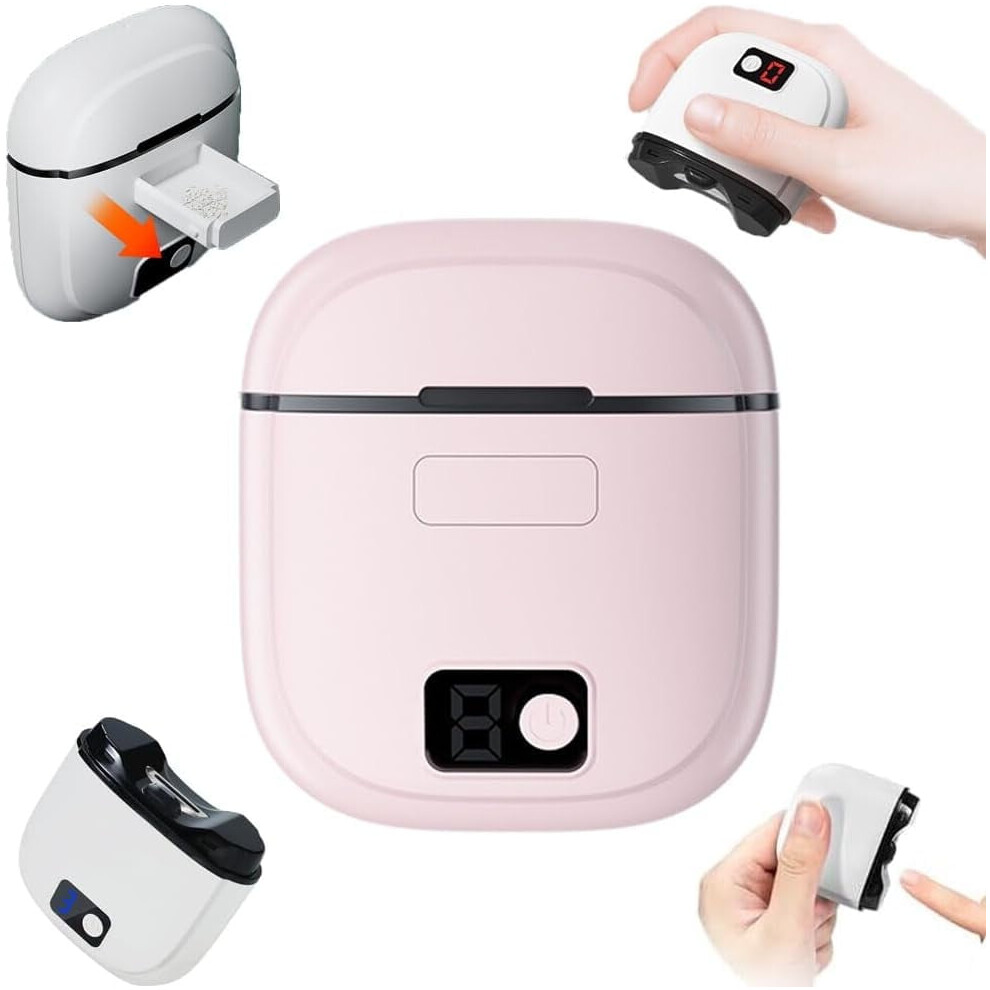 Light/Pink Electric Nail Clippers For Seniors W/ Led Polishing & Storage Box Â Upgraded Auto Trimmer (Pink), Compatible With Thick Toenails