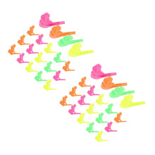 48Pièces Jouets Sifflets Oiseaux Plastiques Enfants Pour Fêtes Colorés