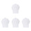 4Pièces Blouses Coton Blanches Enfants Uniformes Cosplay 1