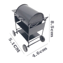 Barbecue in miniatura per casa delle bambole in scala 1:2, accessorio per picnic in giardino, set da gioco per picnic all'aperto in miniatura in