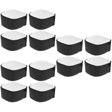 12Pièces Ceintures Fixation Snowboard Ski Nylon Durable Noir
