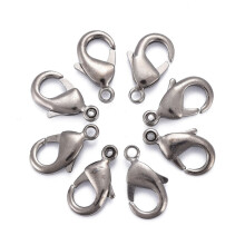 Brass Lobster Claw Clasps Parrot Trigger Clasps Cadmium Free & Nickel Free & Lead Free Gunmetal 15x8x3mm Hole: 2mm