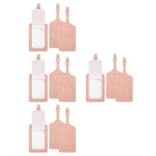 12PiĂšces Ătiquettes Voyage En Cuir Rose Pour Sacs Et Valises