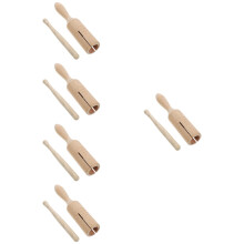 5Ensembles Jouets Musicaux Guiro Bois Beige Éducatifs Pour Tout-Petits