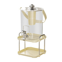 Distributeur de boissons, carafe à eau froide avec robinet, grande capacité 5 L, blanc