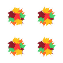 200Pièces Décorations En D'érable Couleurs Automne DIY