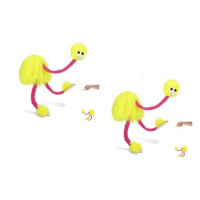 2Pièces Marionnettes Autruche En Peluche Et Pin Pour Enfants