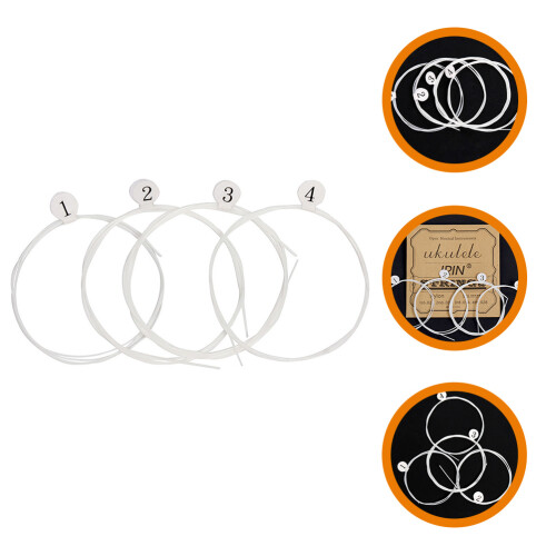 20Pièces Cordes Nylon Blanches Pour Ukulélé Cordage Durable Accessoire 1
