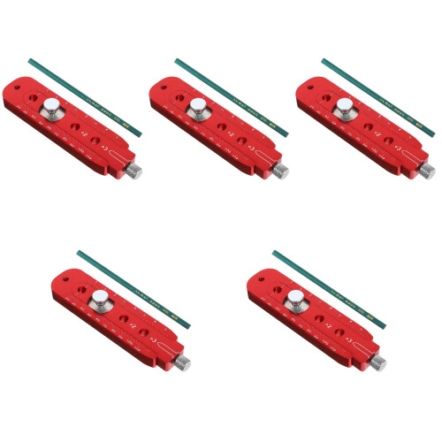 5Pièces Compas Rouge En Aluminium Pour Travaux De Bois