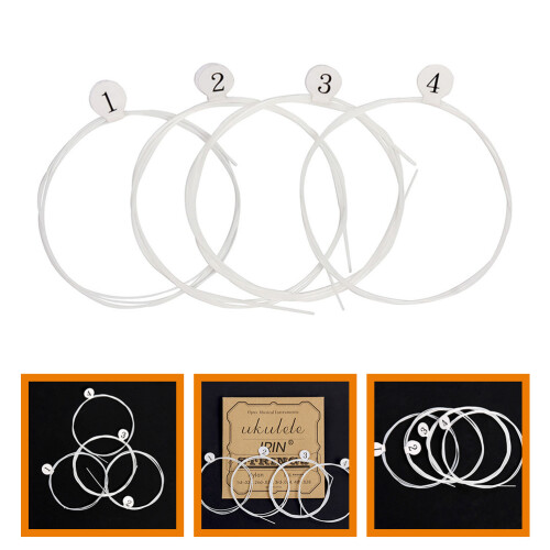20Pièces Cordes Nylon Blanches Pour Ukulélé Cordage Durable Accessoire 2