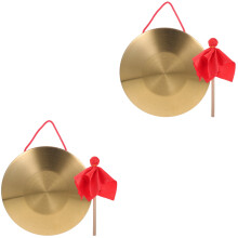 2Pièces Gong Métal Avec Maillet Portable Pour Fêtes Et Événements