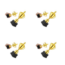 4Pièces Trophées Décoratifs Dorés En Pour Récompense Enfants