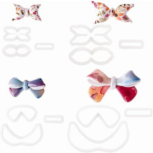 Plastic Clay Cutters Kit Bowknot Bowtie 12Pcs