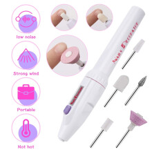 ZOUYUE Set per manicure elettrica 5 in 1, kit portatile per limare e lucidare le unghie delle mani, lucidatore multifunzione per unghie dei piedi