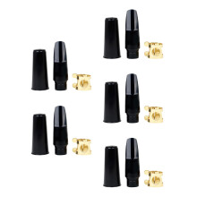 5Ensembles Kit Embouchure Sax Alto Noir Avec Ligature Et Capuchon