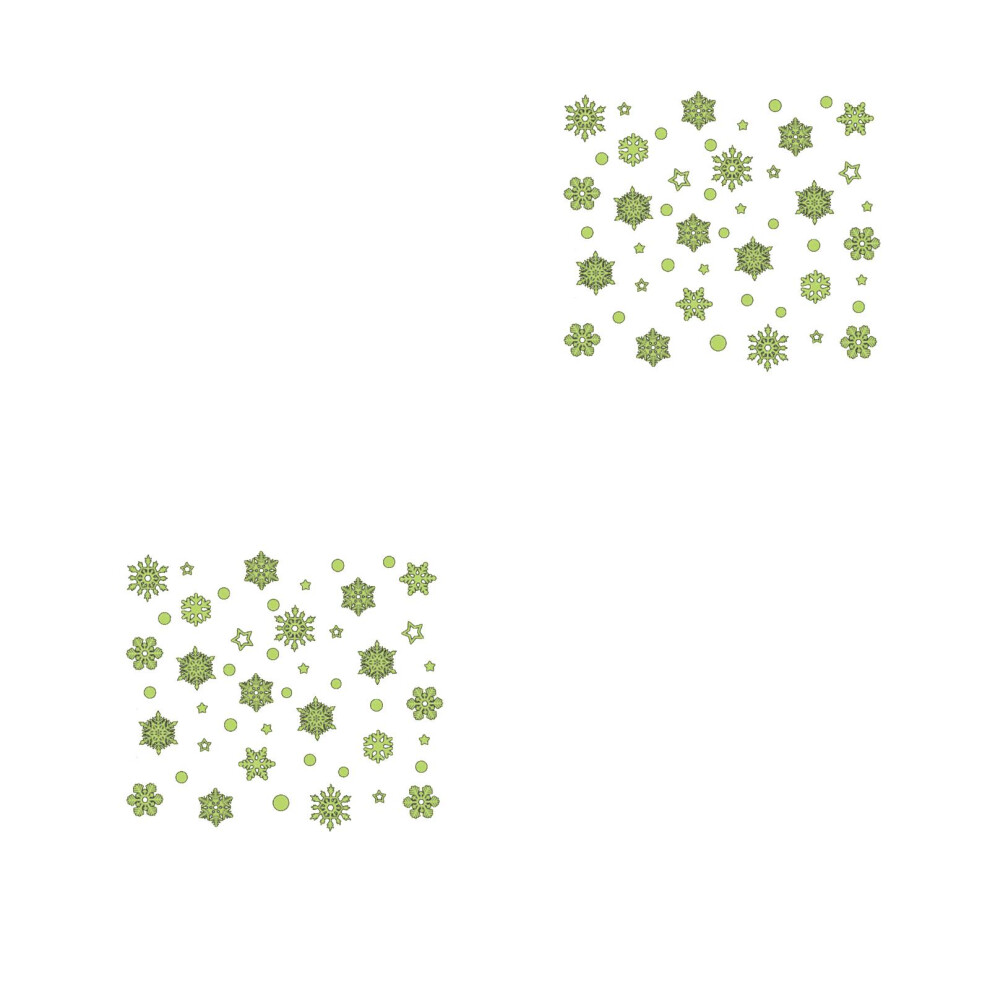2Pcs Luminous Snowflake Stickers For Kids Christmas Decoration Inoomp