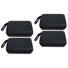 4Pièces Pochette Rangement Étanche Pour Accessoires Numériques Noir