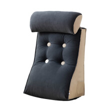 Coussin de soutien lombaire en chenille pour lit assis, coussin de lecture confortable, coussin triangulaire avec housse amovible.