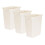 21 Quart Traditional Kitchen, Bathroom, and Office Rectangular Plastic Open Wastebasket Trash Can, Bisque (3 Pack) 1