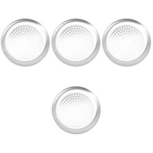 4Pièces Supports À Pizza En Alliage D'aluminium Antiadhésif Argent