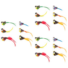 18Pièces Statues D'oiseaux Clips Multicolores Pour Décoration