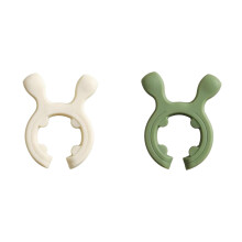 2-Pack Silicone Pot Clips w/ Deer Antler Design, Spoon Rest & Lid Lifter, Heat Resistant, Fits Handles 0.5", Compatible with All Pots