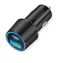 Încărcător auto GUANGHUI USB-C48W2-Port PD QC3.0