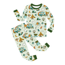 Boys Girls Long Sleeve Top And Pants Set Soft Playwear 2 Piece Outfit Comfortable Cartoon Print Home Clothes Stylish Outfit