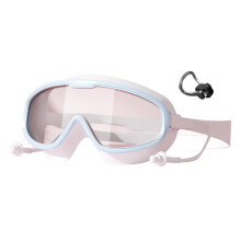 Swim Goggles Set with Nose Clip and Earplugs - Anti-Fog Panoramic Lens for Water Activities 3-16 Years