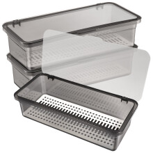 6Pièces Organiseur Couverts Noir Couvercle Pour Cuisine