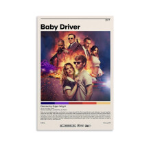 Baby Driver Minimalist Movie Poster Vintage Poster 90s Canvas Wall Art Room Aesthetic Decor Posters