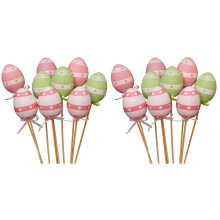 18Pièces Œufs Colorés De Pâques Synthétiques Déco Festive Pour Enfants