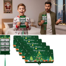 Røde julekuverter med kortholdere, 10 stk.