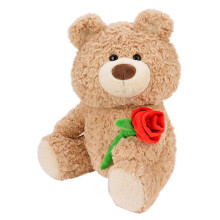 Rosenbjørn Plyslegetøj 28 cm Krammeblomstdukke Valentinsdag Bekendelsesgave Romantisk Sød Bamse med Roser til Par