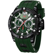 Montres pour hommes - Montres-bracelets décontractées et uniques (Chronographe/Étanche/Lumineuse/Calendrier/24 heures) - Bracelet en silicone -