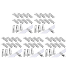 100Pièces Pinces Crocodile Mini Métal Argentées Pour Câblage DIY