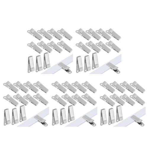 100Pièces Pinces Crocodile Mini Métal Argentées Pour Câblage DIY