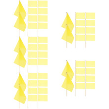 250Pièces Petits Drapeaux Maniables Jaunes Résistants Pour Événement