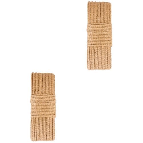 2Pièces Chat Robuste Tressée Pour Bricolage Beige Clair