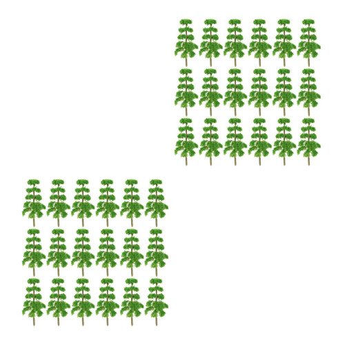 40Pièces Petits Arbres Miniatures Verts Pour Décor Modélisme