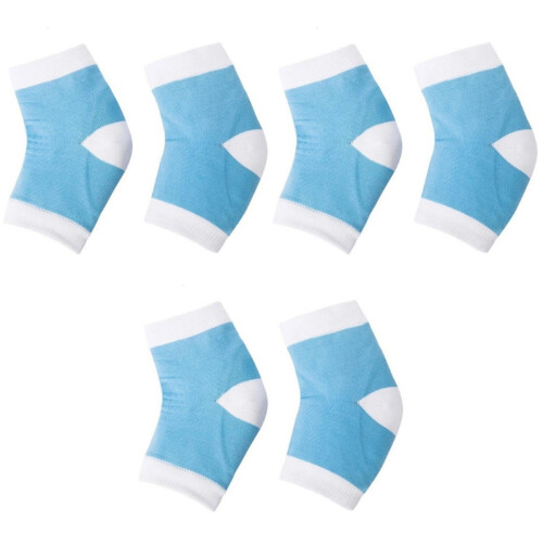 3Paires Talons Gel Nylon Hydratantes Blanches