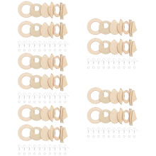 5Ensembles Matériel Boucle Bois Creux Pour Femme Kit Fabrication DIY