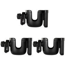 3Pièces Support Poussette Noir Durable Rangement Facile